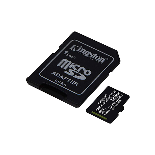 Memory - Micro SD Card Kington 128 GB + Adapter