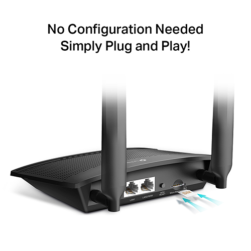 Wi-Fi როუტერი - TP-Link TL-MR100 4G LTE Router + Sim Card Port