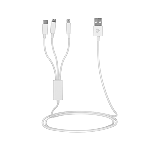 მობილურის კაბელი - 2E CCMTLAB-WT 1.2მ White