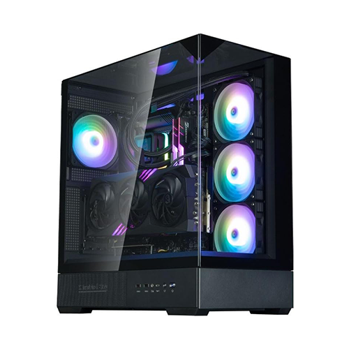 ქეისი - Zalman P40 Prism Black - 1x120 Fan ARGB