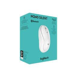 უკაბელო Bluetooth მაუსი - Logitech M240 White Silent BT