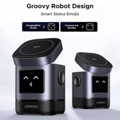 მულტი უკაბელო დამტენი - Ugreen W709 Uno 15W Fast Wireless Charging Pad Black-Grey