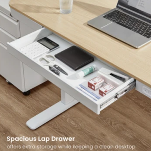 კომპიუტერის მაგიდა - Vertex VX-1SSD-01NW Single Motor Sit-Stand Desk With Drawer