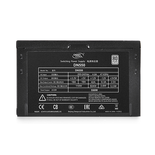 კვების ბლოკი - Deep Cool DN 550 Watt 80 Plus (მ)