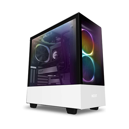 Case - NZXT H510 Elite Compact Cana White - 1×120 Fan + 3×140 Fan