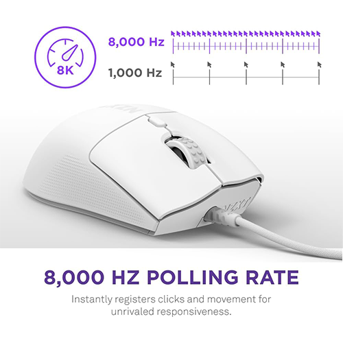 მაუსი - NZXT Lift 2 Ergo 8K White