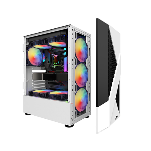 ქეისი - 1ST Player Firerose F3-A White - 4x120 Fan RGB