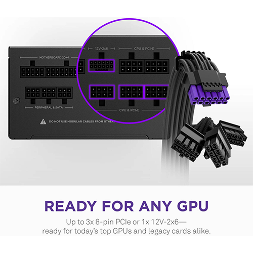 კვების ბლოკი - NZXT C1000 Core 1000 Watt 80 Plus Gold Full Modular Black