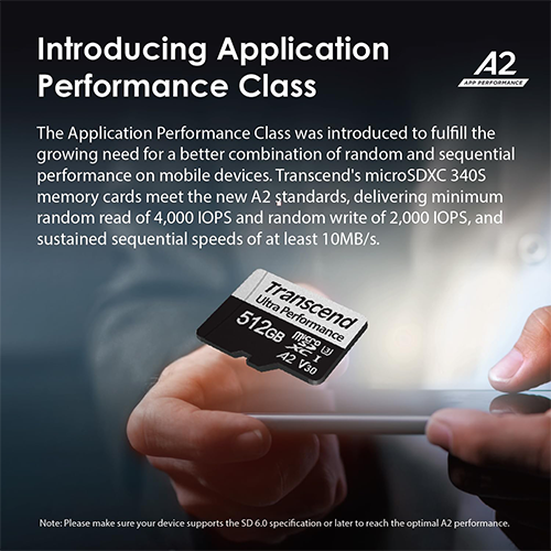 მეხსიერება - Micro SD Card Transcend 512 GB Ultra Performance V30 4K + Adapter
