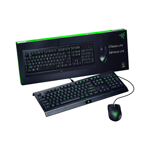 კომბო - კლავიატურა + მაუსი -Razer set Cynosa Lite & Abyssus Lite USB RGB Black