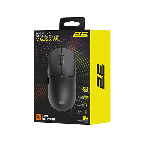უკაბელო მაუსი - 2E Gaming MG355 RGB Black WL
