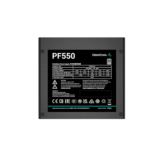 კვების ბლოკი - Deep Cool PF 550 550 Watt 80 Plus