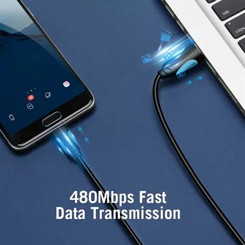 მობილურის კაბელი - USB 2.0 A Male To Micro B Male Data Transfer Cable Vention 1.5m