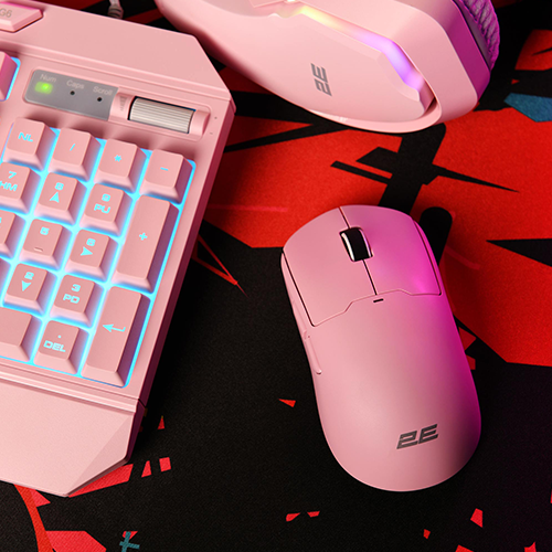 უკაბელო მაუსი - 2E Gaming MG355 RGB Pink WL