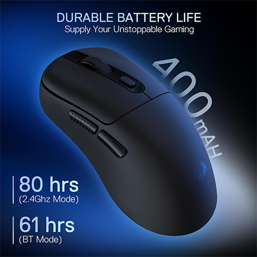 უკაბელო ტენვადი Bluetooth მაუსი - Redragon M998-STD-1K Ebony