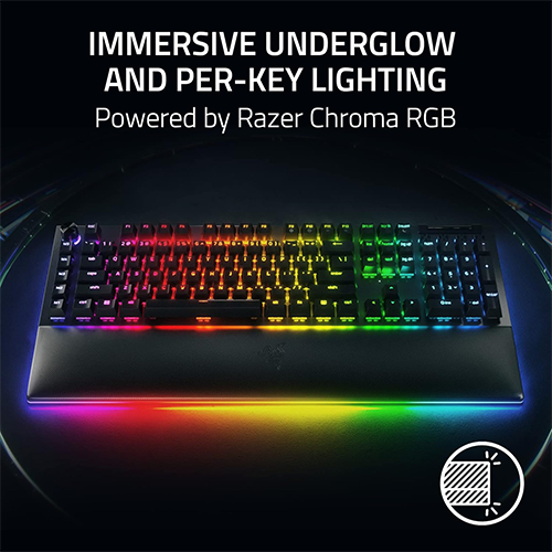 მექანიკური კლავიატურა - Razer BlackWidow V4 Pro RGB Yellow Switch EN Black
