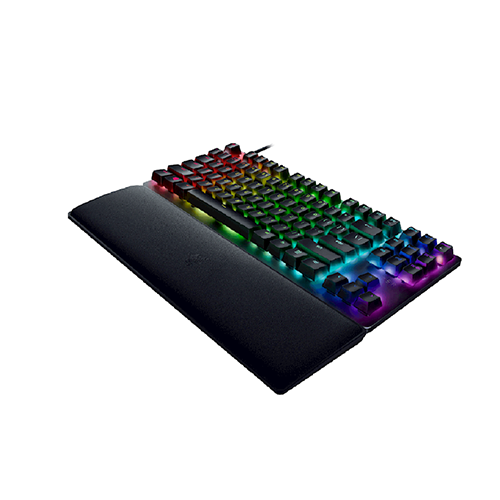 მექანიკური კლავიატურა - Razer Huntsman V2 TKL RGB 87key USB Black Purple Switch RU