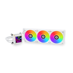 პროცესორის წყლის გაგრილება - Lian Li GA II LCD 360 mm ARGB White