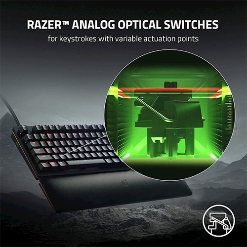 მექანიკური კლავიატურა - Razer Huntsman V2 RGB 108key Analog Switch USB EN Black