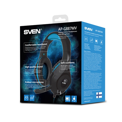 ყურსასმენი - Sven AP-G887MV Black-Blue