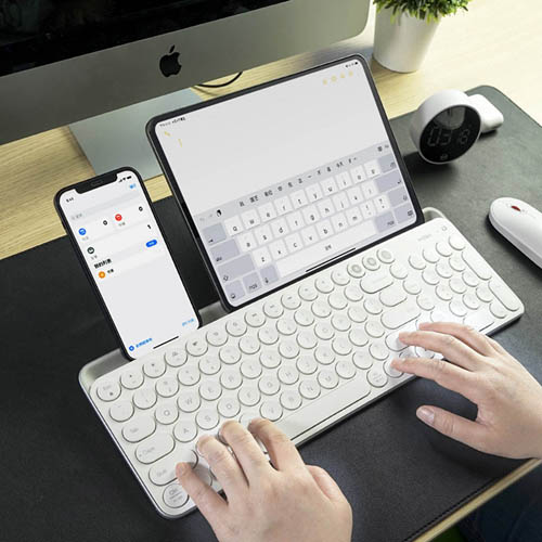 უკაბელო კლავიატურა - Xiaomi Miwu K02 Dual Mode Keyboard White WL BT