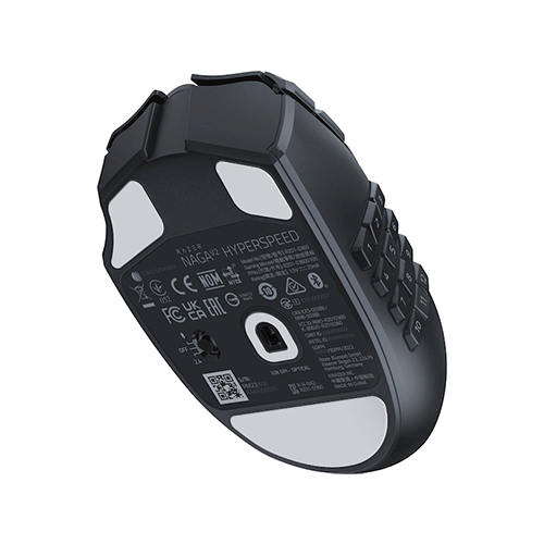 უკაბელო ტენვადი Bluetooth მაუსი - Razer Mouse Naga V2 HyperSpeed Black Rechargeable WL BT