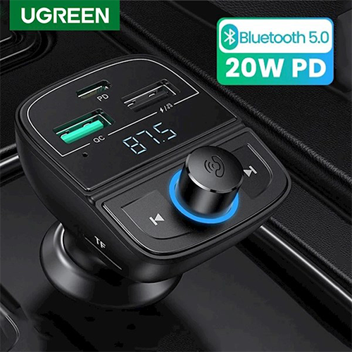 მანქანის FM მოდულატორი - Ugreen CD229 Bluetooth Car Charger USB 3.0 BT 5.0