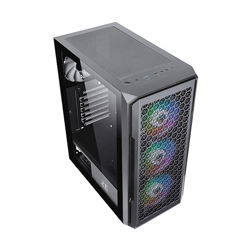 ქეისი - 2E Gaming Hexagon G338 Black - 3x120 Fan ARGB