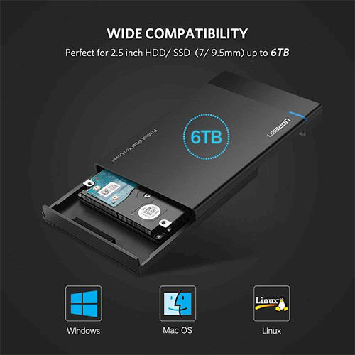 გარე ვინჩესტერის ქეისი - USB HDD Box Ugreen US221 50743