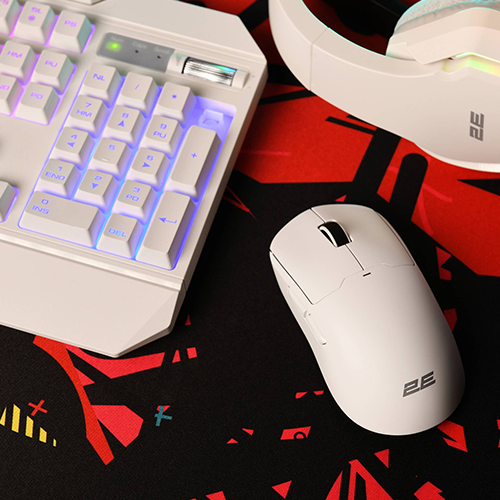 უკაბელო მაუსი - 2E Gaming MG355 RGB White WL