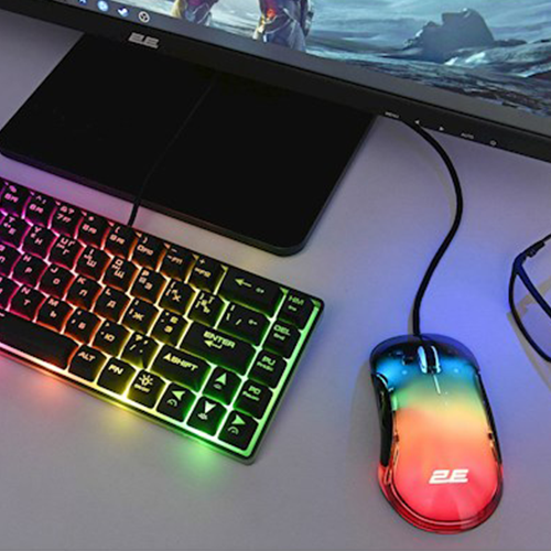 მაუსი - 2E MG345 RGB USB Transparent