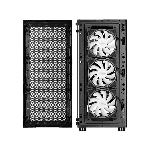 ქეისი - 2E Gaming Hexagon G338 Black - 3x120 Fan ARGB