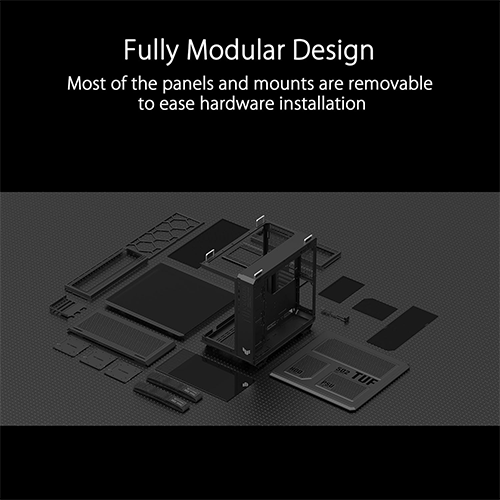ქეისი - Asus Tuf Gaming GT502 Horizon Black - 4x120 Fan ARGB