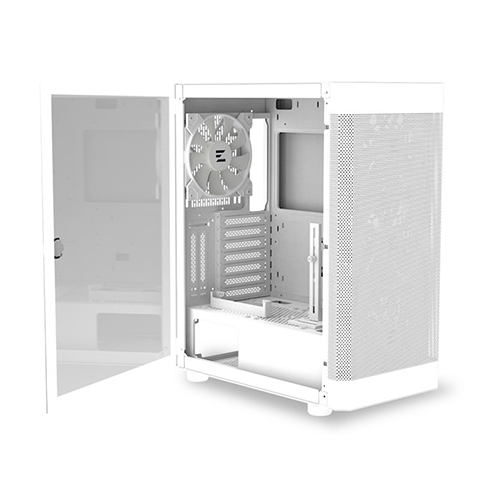 ქეისი - Zalman I4 TG White - 4x120 Fan RGB