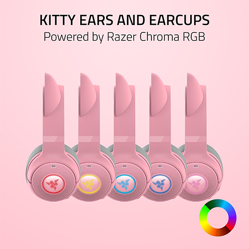 Wireless Bluetooth Headset - Razer Kraken Kitty V2 Quartz Ed BT