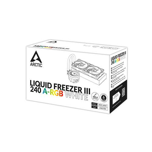 პროცესორის წყლის გაგრილება - Arctic Liquid Freezer III 240 mm ARGB White