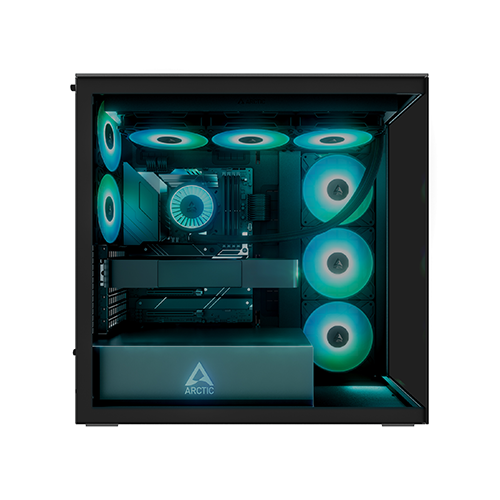 ქეისი - Arctic Xtender Black - 3x140 Fan Reverse ARGB + 2x120 Fan ARGB