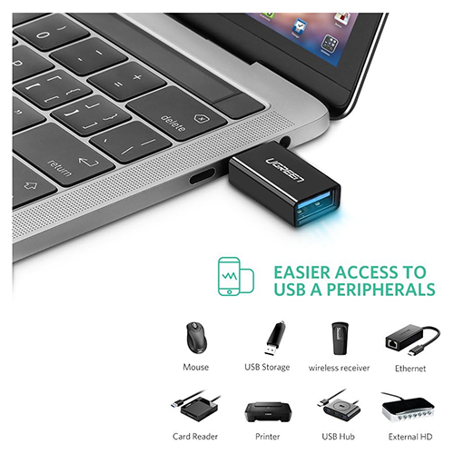 გადამყვანი - Ugreen Type-C To USB 3.0 US173 Black