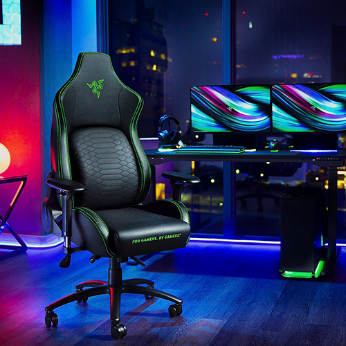 კომპიუტერის სკამი - Razer Gaming Chair Iskur Black-Green