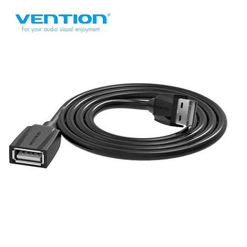 USB დამაგრძელებელი - Vention USB 2.0 A Male To A Female Extension Cable Black 1.5მ