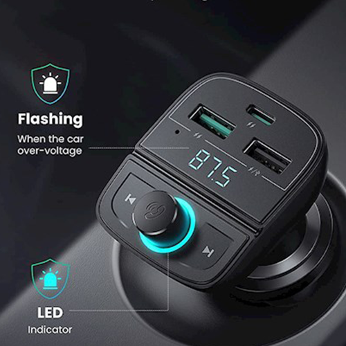 მანქანის FM მოდულატორი - Ugreen CD229 Bluetooth Car Charger USB 3.0 BT 5.0