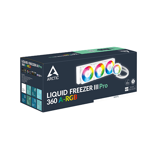 პროცესორის წყლის გაგრილება - Arctic Liquid Freezer III Pro 360 mm ARGB White