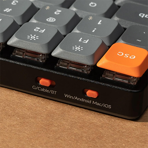 უკაბელო ტენვადი მექანიკური კლავიატურა - Keychron K3 K Pro 84 Key RGB Brown Switch Hot-Swap Rechargeable WL BT