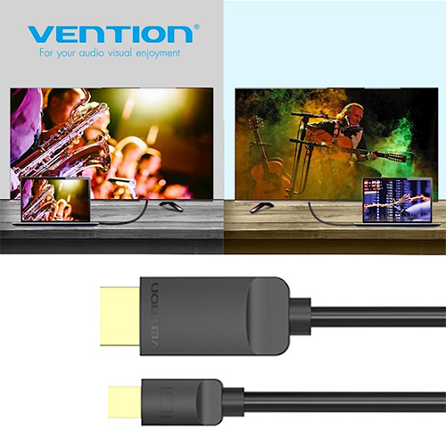 გადამყვანი კაბელი - Vention Mini Display To HDMI Black 1.5მ