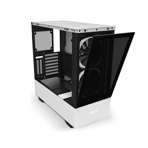 Case - NZXT H510 Elite Compact Cana White - 1×120 Fan + 3×140 Fan