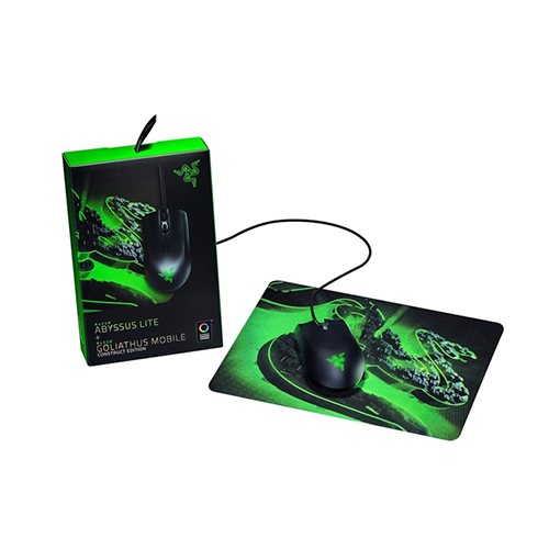 კომბო - მაუსი + მაუსპადი - Razer Abyssus Lite Wired Gaming Mouse + Goliathus Mobile Construction Edition Mouse Pad