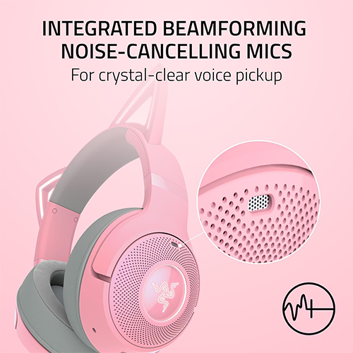 Wireless Bluetooth Headset - Razer Kraken Kitty V2 Quartz Ed BT