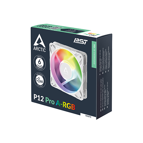 ქეისის გაგრილება - Arctic P12 Pro ARGB 120 mm White