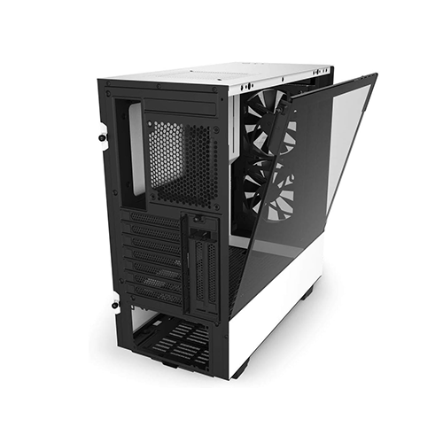 Case - NZXT H510 Elite Compact Cana White - 1×120 Fan + 3×140 Fan
