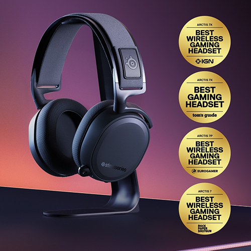 უკაბელო ყურსასმენი - SteelSeries Headset Arctis 7+ WL Black